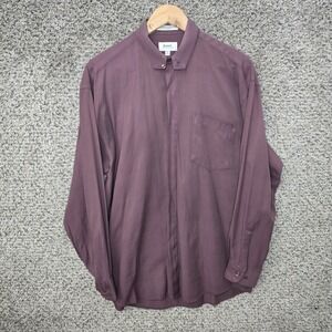 Pavo by Lastrada Dress Shirt Mens Medium Purple Button Up Rayon Polyester